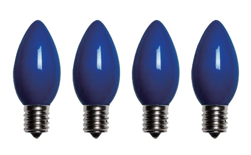 Santas Forest 27984 Filament Bulb, C9 Lamp Base, Blue, Pack of 25