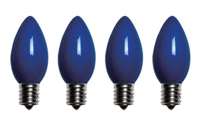 Santas Forest 27984 Filament Bulb, C9 Lamp Base, Blue, Pack of 25