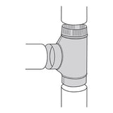 Imperial 4 in. X 4 in. X 4 in. Galvanized Steel Furnace Pipe Tee