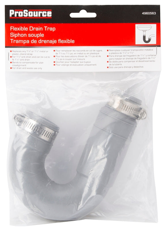 ProSource FT-150 J-Bend, Hose Clamps, PVC/Stainless Steel, Gray