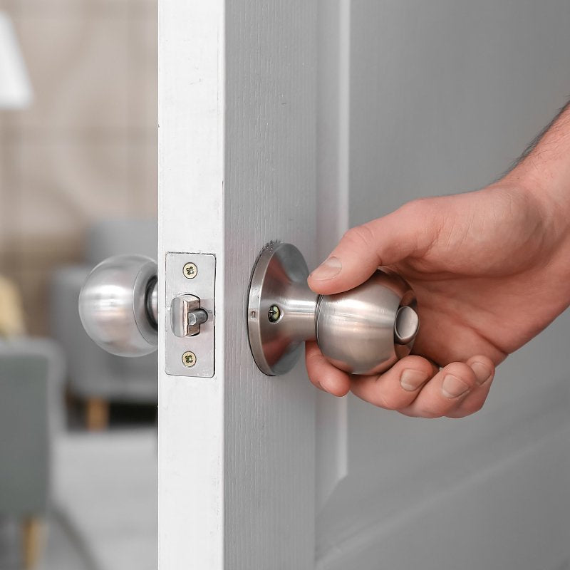 Defender Security U 9517 Door Cover Plate, Steel, Chrome, For: 2-1/8 in Bore Locks