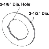 Defender Security U 9517 Door Cover Plate, Steel, Chrome, For: 2-1/8 in Bore Locks