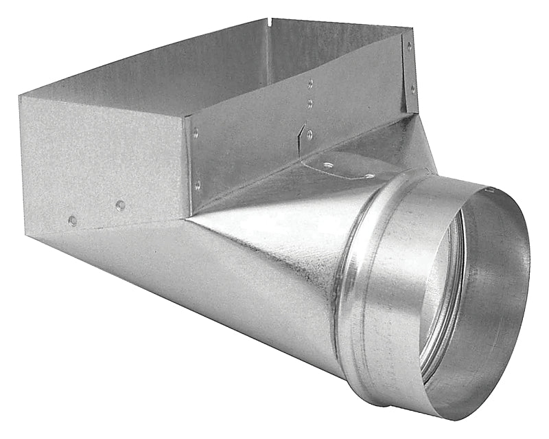 Imperial GV0627-C Wall Register Boot, 4 in L, 12 in W, 6 in H, 90 deg Angle, Galvanized, Pack of 10