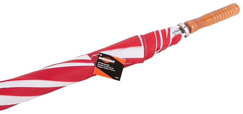 Diamondback TF-06-RD/WHT Golf Umbrella, Round Canopy, Nylon Fabric, Red/White Fabric, 29 in OAH