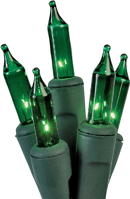 Hometown Holidays C10Y082E Light Set, Christmas, 120 V, 40.8 W, 100-Lamp, Green Lamp, 1000 hr Average Life