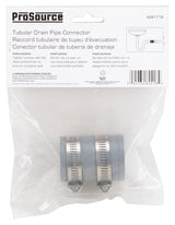 ProSource TC-150 Drain Connector, 1-1/4 x 1-1/2 in, Brass or Plastic Drain Pipes, PVC, Gray