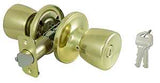 ProSource TS700BRA4V Entry Knob, POLISHED BRASS, K3, KW1 Keyway, 3 Grade, Pack of 3