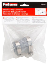 ProSource DTC-150 Drain Trap Connector, 1-1/2 x1-1/4 in, PVC, Gray