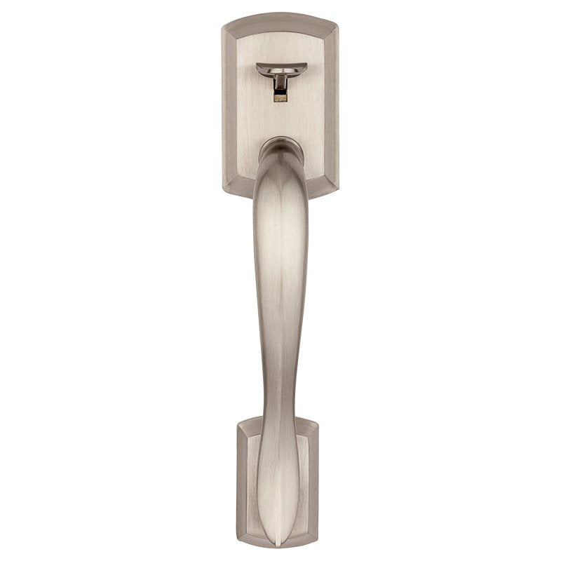 Kwikset Signature Series 815AVHXTNL 15 CP Exterior Handleset with Deadbolt, Avalon Design, Satin Nickel, 1 Grade, Metal