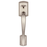 Kwikset Signature Series 815AVHXTNL 15 CP Exterior Handleset with Deadbolt, Avalon Design, Satin Nickel, 1 Grade, Metal