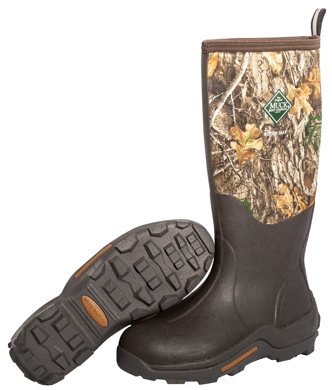 The Original Muck Boot Company Woody Max Series WDM-RTE-RTR-100 Hunting Boots, 10, Brown/Realtree Edge Camo