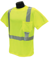 Radians ST11-2PGS-XL Safety T-Shirt, XL, Short Sleeve, Pullover, Hi-Vis Green