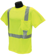 Radians ST11-2PGS-L Safety T-Shirt, L, Polyester, Green, Short Sleeve, Pullover Closure