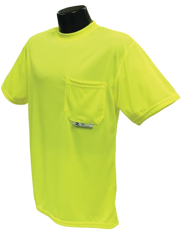 Radians ST11-NPGS-2X Safety T-Shirt, 2XL, Polyester, Green, Short Sleeve, Pullover Closure