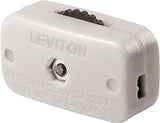 Leviton C24-00423-3KW Cord Switch, 3/6 A, 125/250 V, White