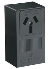 Leviton B01-05050-000 Electrical Receptacle, Surface Mounting, 3-Pole, 125/250 V, 50 A, NEMA: NEMA 10-50R, Black