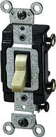 Leviton C21-05501-LHI Series Toggle Switch, Ivory, 15 A, 120 V, Thermoplastic Housing Material