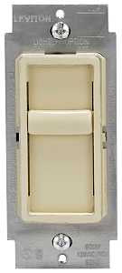 Leviton C21-06672-1LI Slide Dimmer, 120 VAC, 150 W, CFL, Halogen, Incandescent, LED Lamp, Ivory