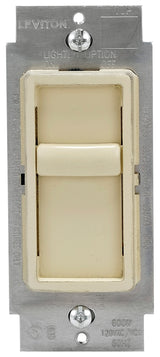 Leviton C21-06672-1LI Slide Dimmer, 120 VAC, 150 W, CFL, Halogen, Incandescent, LED Lamp, Ivory