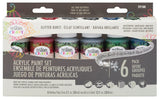 Testors 297588 Craft Paint Set, Assorted, 2 oz Bottle, Includes: Star Dust, Emerald City Color Paint, 6/PK