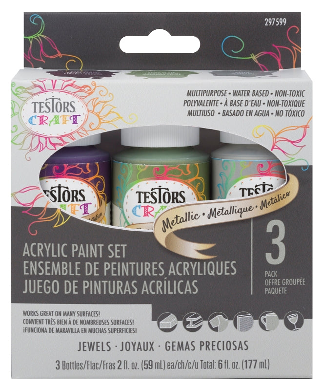 Testors 297599 Craft Paint Set, 2 oz, Bottle