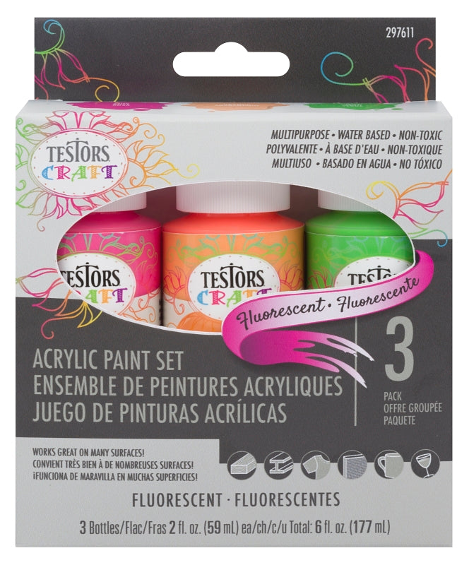 Testors 297611 Craft Paint Set, 2 oz, Bottle