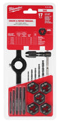 Milwaukee 49-22-5600 Tap and Die Set, 17-Piece, HCS, Black Oxide