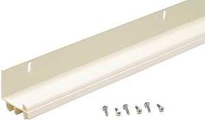 M-D 43816 Door Bottom with Vinyl Fins, 36 in L, 2-1/2 in W, 1.63 in H, PVC