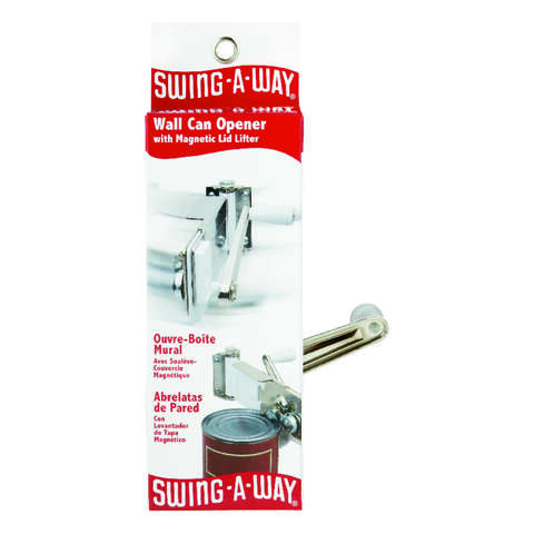 Swing-A-Way White Steel Manual Wall Mount Can Opener