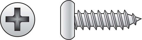 HILLMAN No. 4 X 5/8 in. L Phillips Pan Head Sheet Metal Screws 100 pk