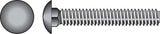 HILLMAN 3/8 in. X 6 in. L Zinc-Plated Steel Carriage Bolt 50 pk