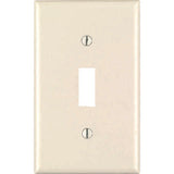 Leviton Almond 1 gang Plastic Toggle Wall Plate 1 pk