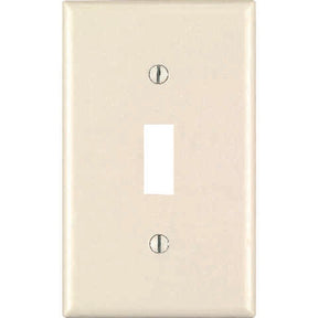 Leviton Almond 1 gang Plastic Toggle Wall Plate 1 pk