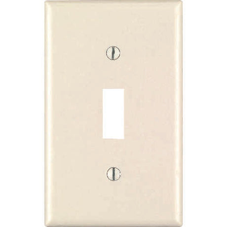 Leviton Almond 1 gang Plastic Toggle Wall Plate 1 pk