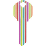 HILLMAN Wackey Stripes House/Office Universal Key Blank KW1 Single, Pack of 6
