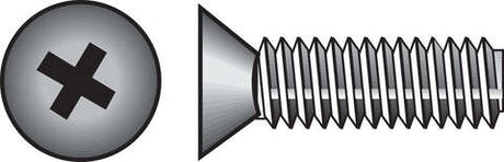 HILLMAN No. 10-24 X 3/4 in. L Phillips Flat Head Zinc-Plated Steel Machine Screws 100 pk