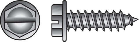 HILLMAN No. 10 X 1 in. L Slotted Hex Washer Head Sheet Metal Screws 100 pk