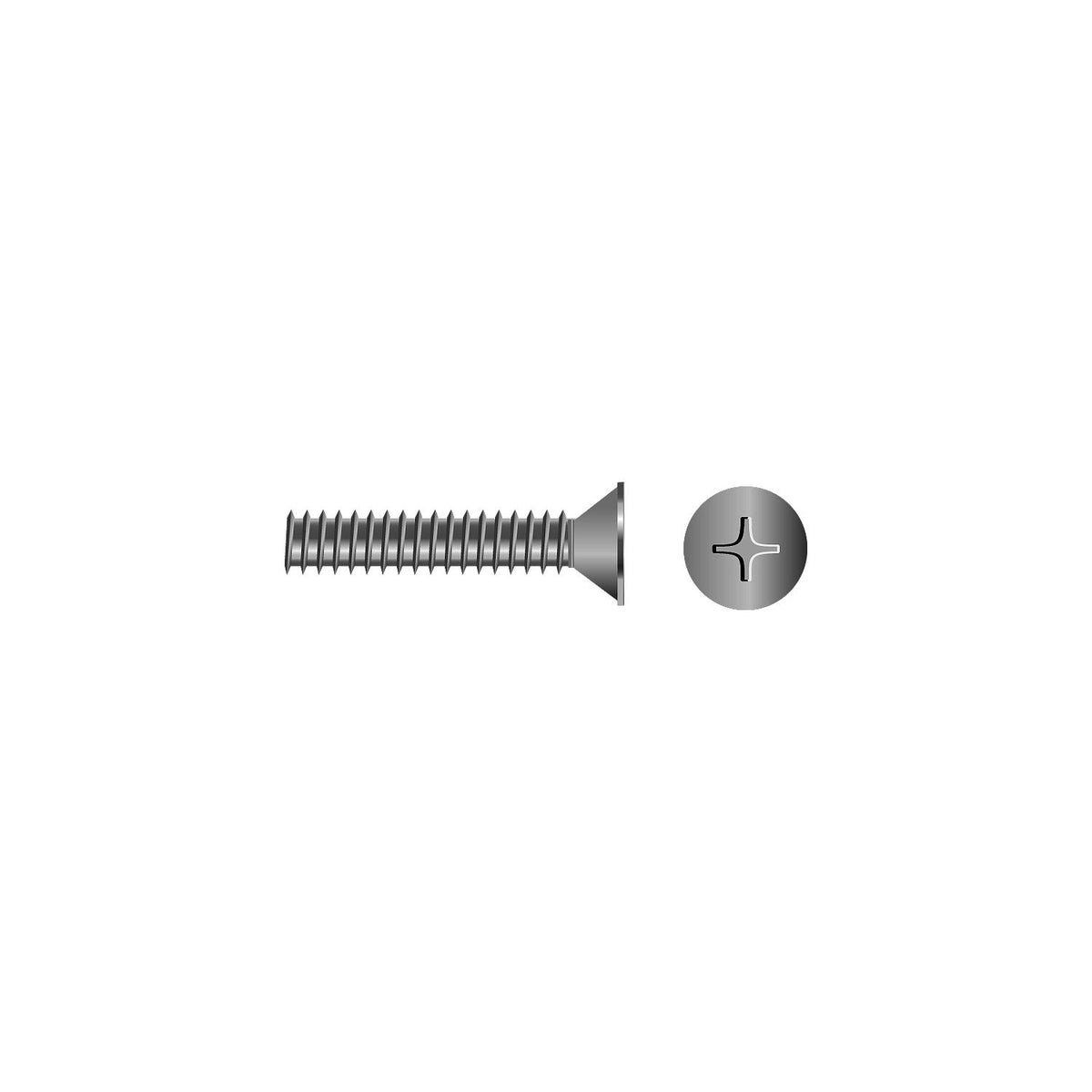 Phillips Machine Screw - Flat Head, 4-40 x 1/2″