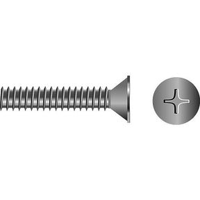 Phillips Machine Screw - Flat Head, 10-32 x 1-1/4″