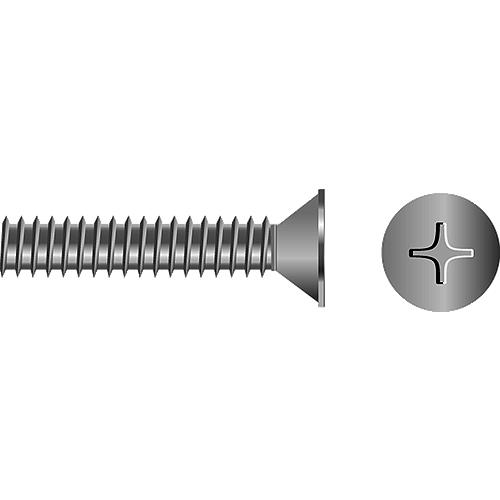 Phillips Machine Screw - Flat Head, M4-.7 x 30