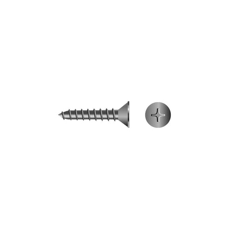 Phillips Tapping Screws - Flat Head, #2 x 3/8"
