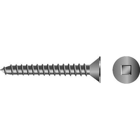 Square Tapping Screw - Flat Head,#10 x 1-1/2″