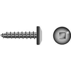 Square Tapping Screw - Pan Head, #14 x 1″