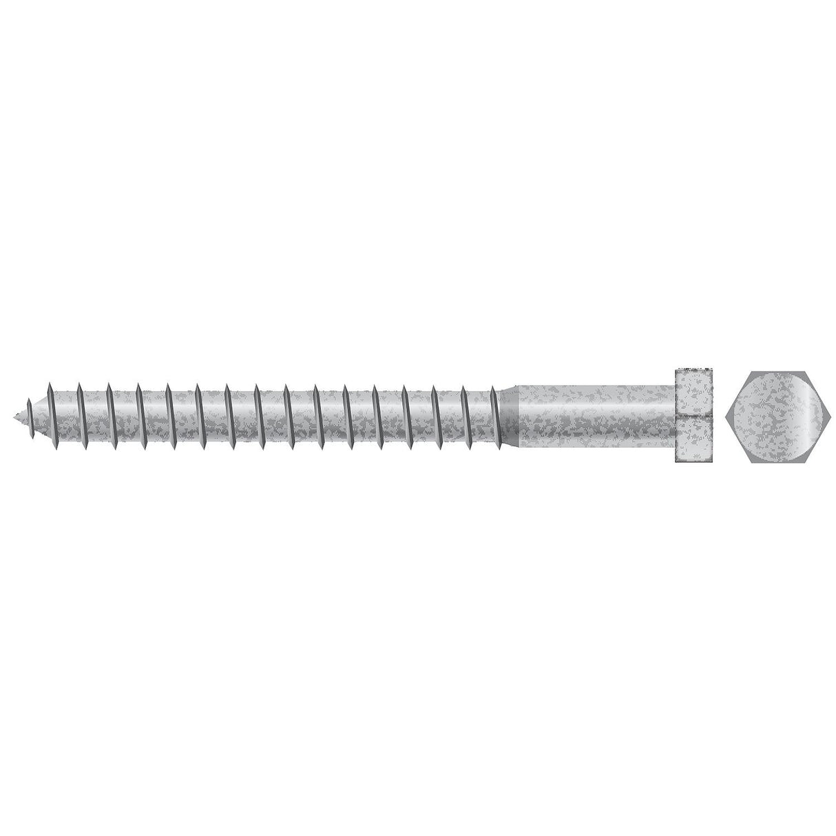 Lag Screw, 1/4 x 2"