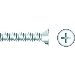 Seachoice 01791 Chrome Plated SS Phillips Machine Screw - Flat Head, 1/4-20 x 2″