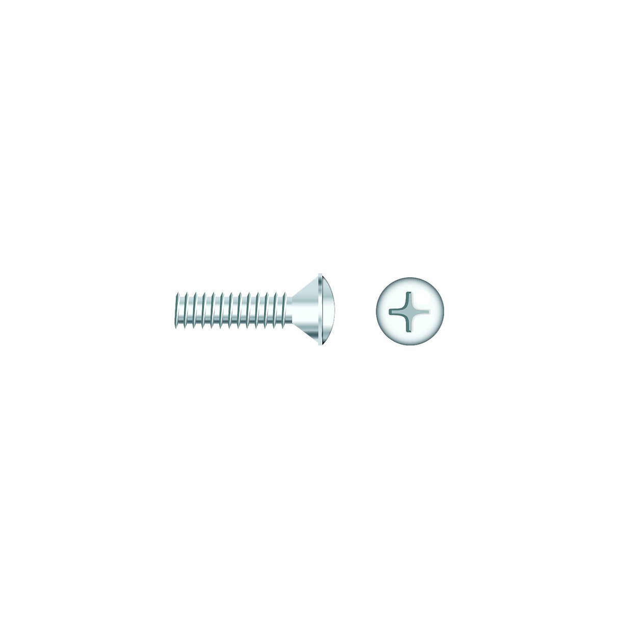 Seachoice 01808 Chrome Plated SS Phillips Machine Screw - Oval Head, 8-32 x 2"
