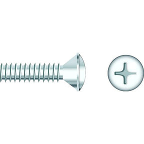 Seachoice 01804 Chrome Plated SS Phillips Machine Screw - Oval Head, 1/4-20 x 2"