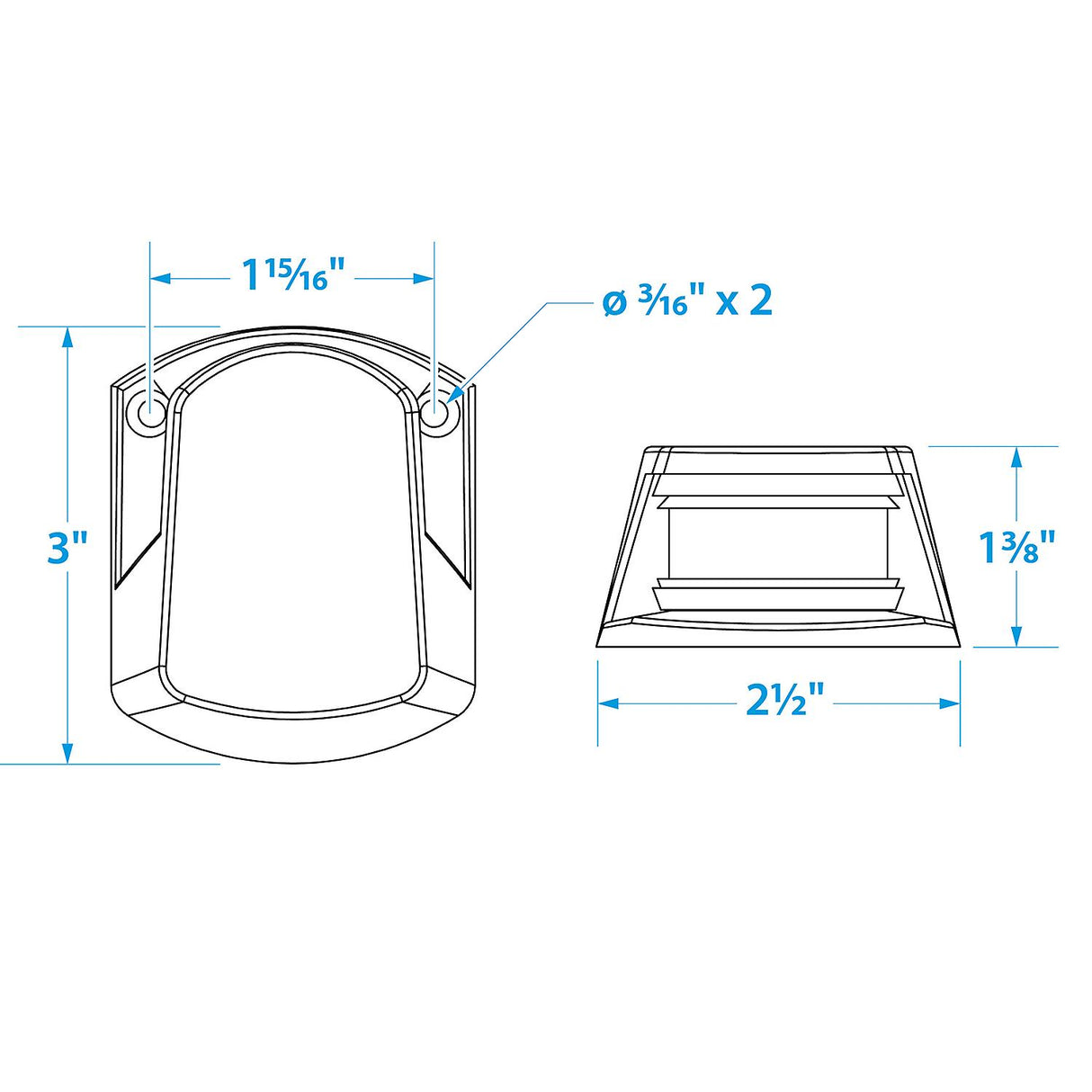 Seachoice LED Bi-Color Bow Light - Die Cast Zamak