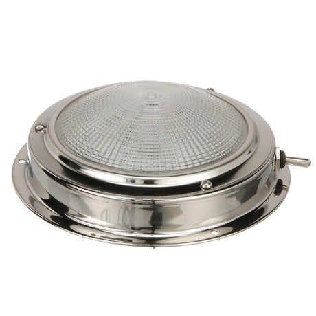 Seachoice Polished Stainless Steel Bright White LED Dome Light
