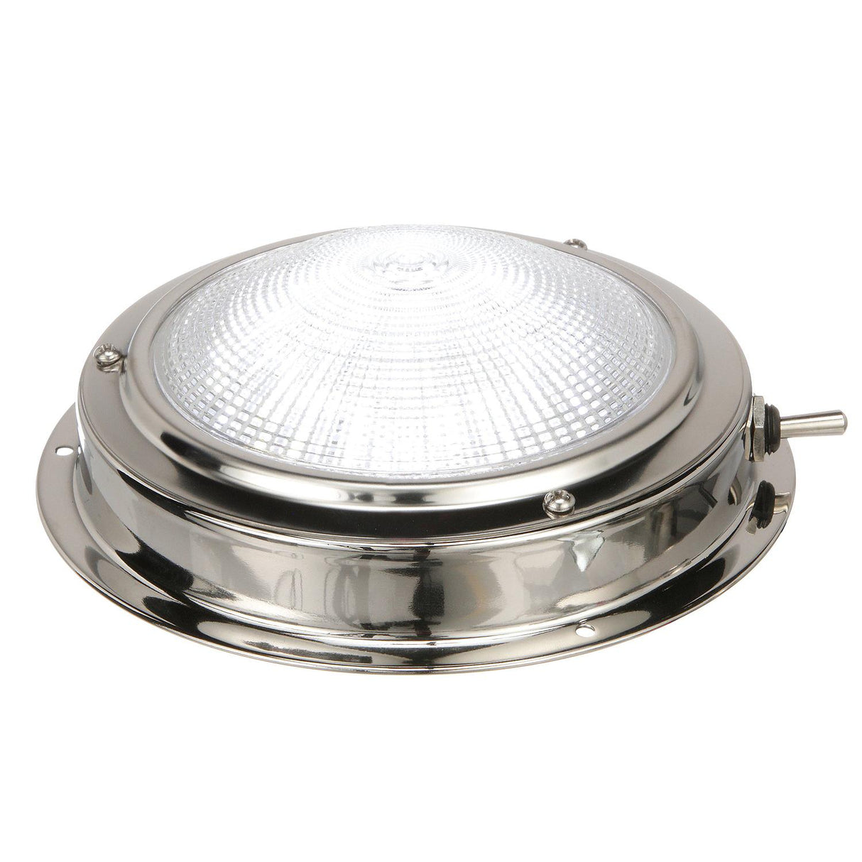 Seachoice Polished Stainless Steel Bright White LED Dome Light